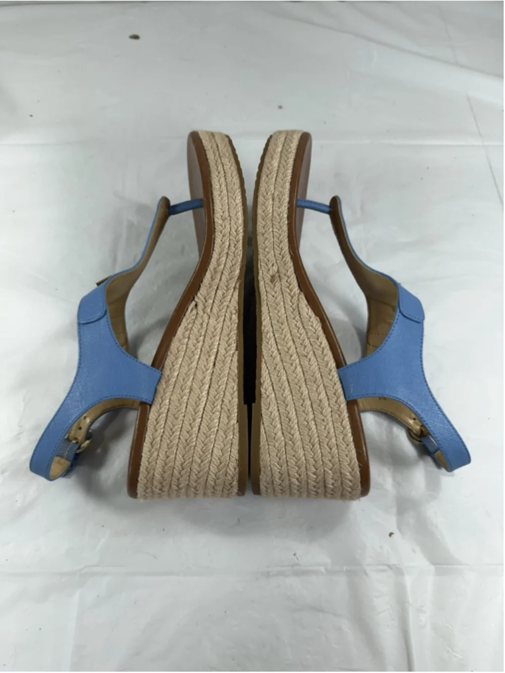 Michael Kors Laney Thong Espadrille wedge platform Sandals Blue Size 7M